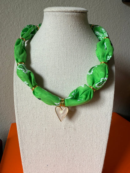 Lime w/ Mother of Pearl Heart